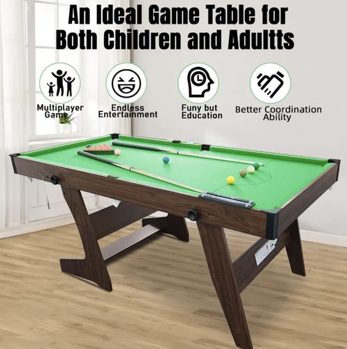 6ft folding pool - folding, snooker