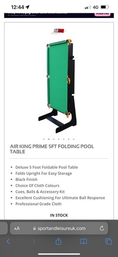 Pro 5ft folding snooker - folding, and